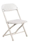 Chivari Kids White Folding Chair (Steel-Poly Chair) CFPW-KID-AX-T