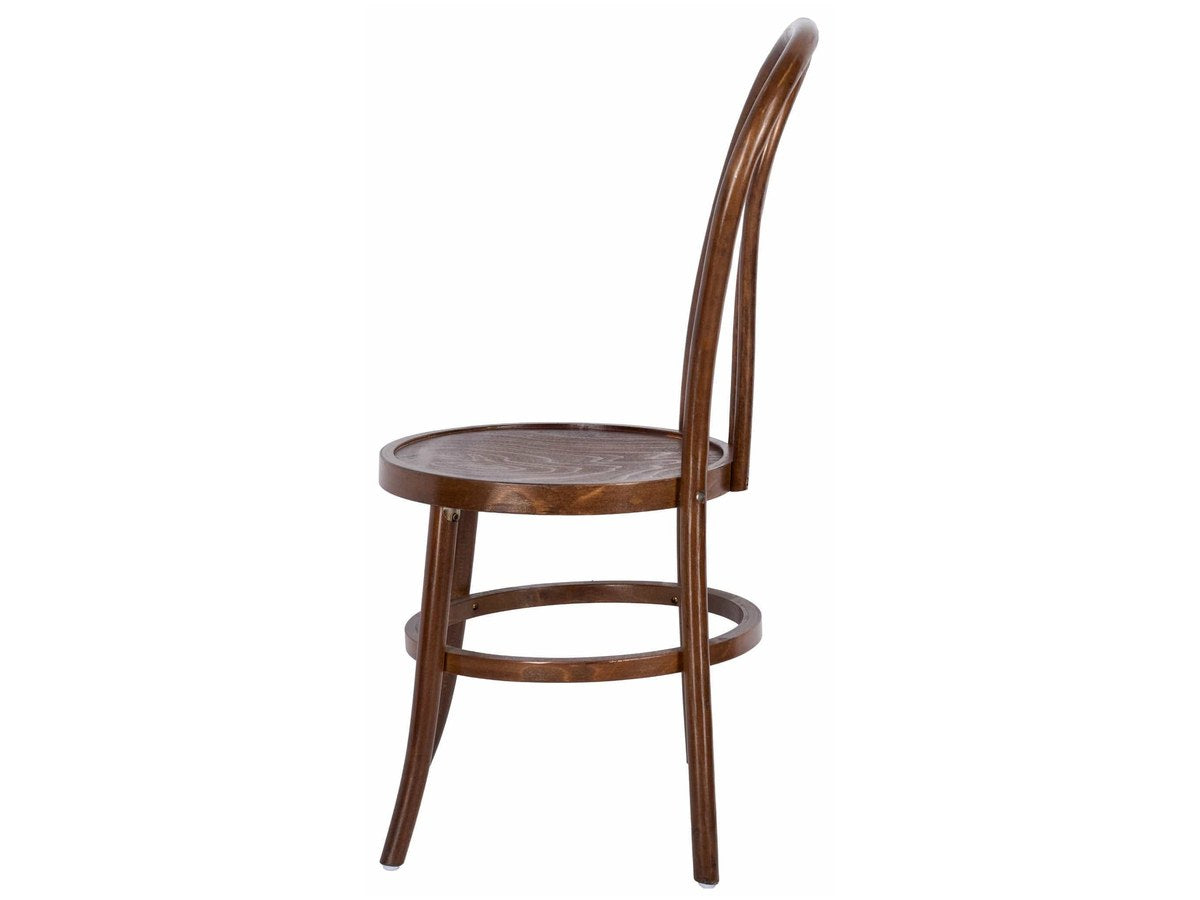 Real hardwood from another angle. The collection also offers round-seat versions in black and mahogany.