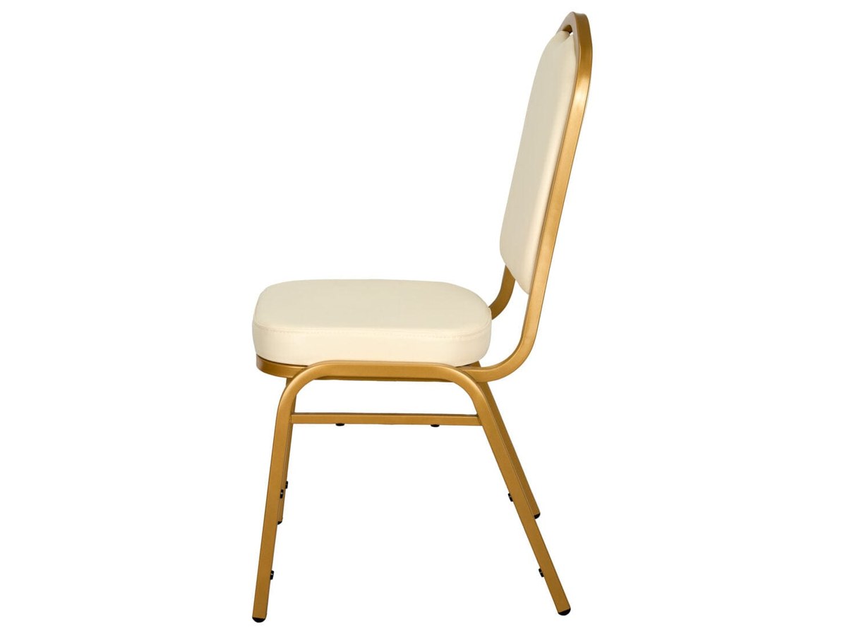 The crown back from a second angle. Seven vinyl and fabric combinations are offered, plus a 34-inch trapezoid back.