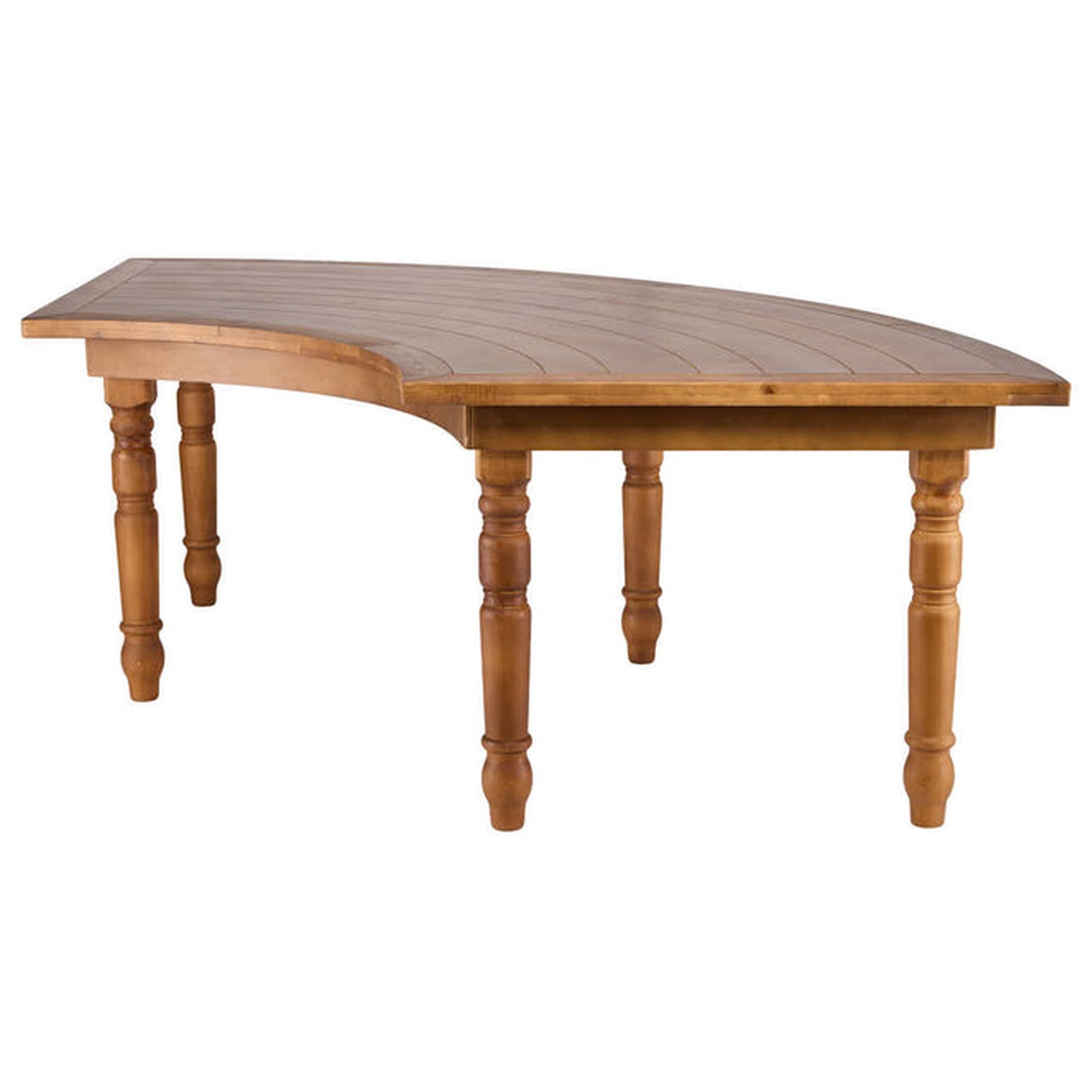 Chestnut serpentine fluted-leg farm table