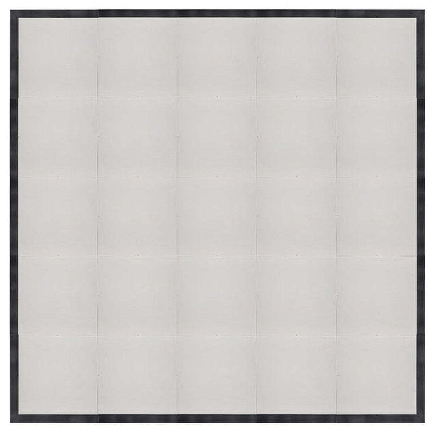 20 by 20 foot white portable dance floor with black edge trim