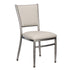 Lusso Luxury Chairs Chiavari 2.0 Diamante Metallic Silver Aluminum Diamond Back Chair with Silicone Cushion CDA2S-AX