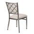 Lusso Luxury Chairs Chiavari 2.0 Diamante Metallic Silver Aluminum Diamond Back Chair with Silicone Cushion CDA2S-AX