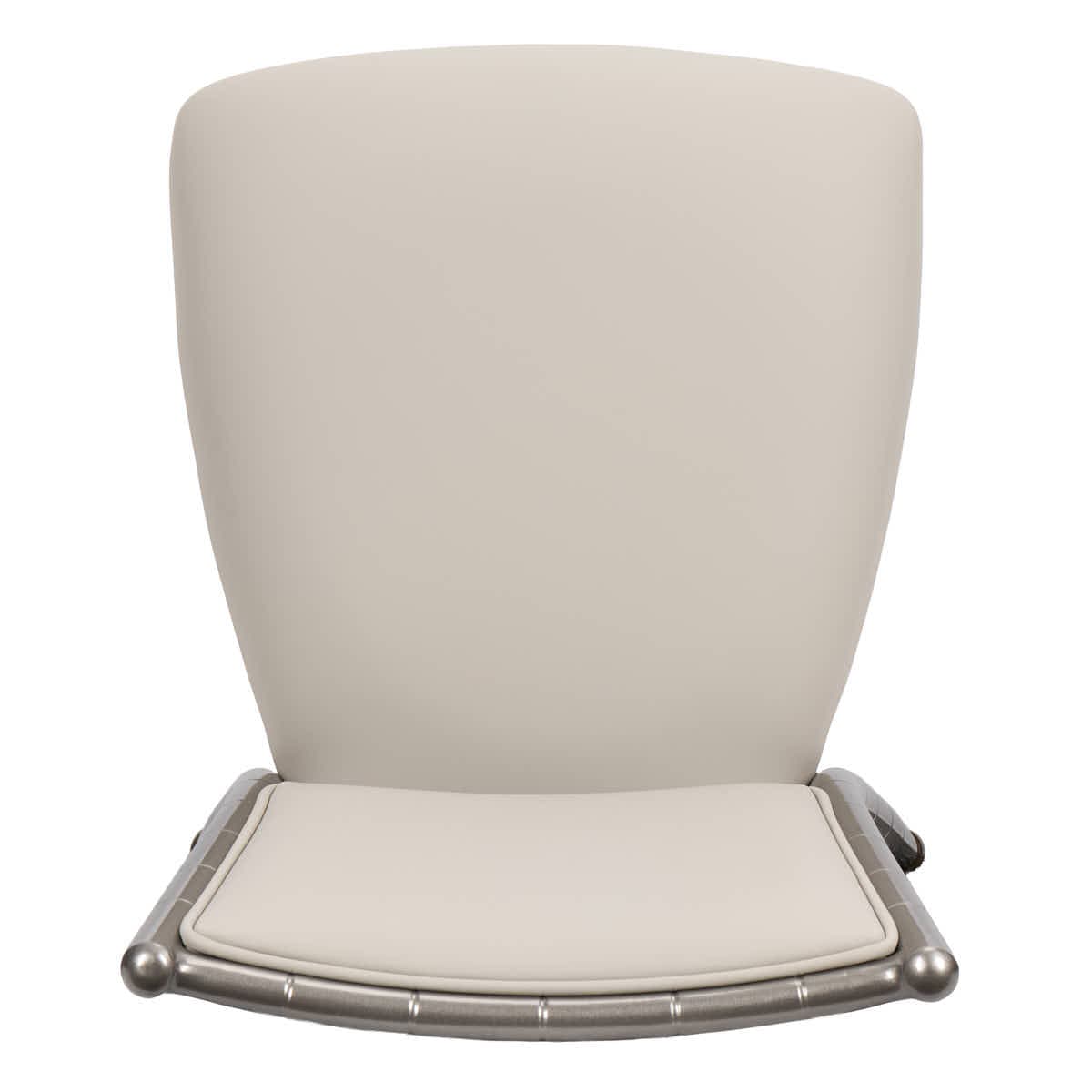 Lusso Luxury Chairs Chiavari 2.0 Diamante Metallic Silver Aluminum Diamond Back Chair with Silicone Cushion CDA2S-AX