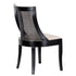Chivari Black Hampton Wood Chair with Beige Fabric Cushion CHWB-BEGF-KT