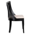 Chivari Black Hampton Wood Chair with Beige Fabric Cushion CHWB-BEGF-KT