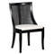 Chivari Black Hampton Wood Chair with White Fabric Cushion CHWB-WHIF-KT