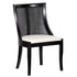 Chivari Black Hampton Wood Chair with White Fabric Cushion CHWB-WHIF-KT
