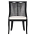 Chivari Black Hampton Wood Chair with White Fabric Cushion CHWB-WHIF-KT