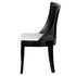 Chivari Black Hampton Wood Chair with White Fabric Cushion CHWB-WHIF-KT