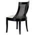 Chivari Black Hampton Wood Chair with White Fabric Cushion CHWB-WHIF-KT