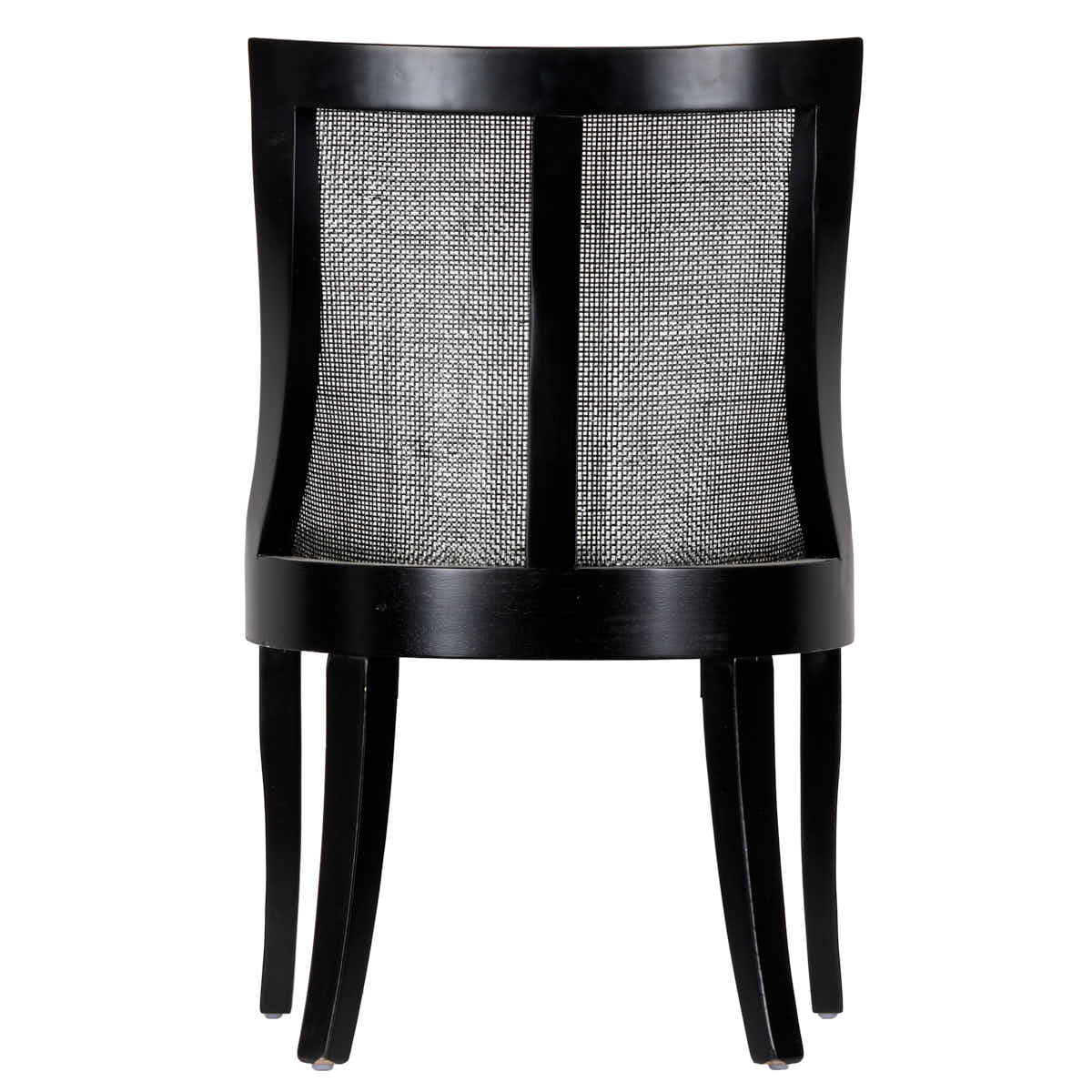 Chivari Black Hampton Wood Chair with White Fabric Cushion CHWB-WHIF-KT
