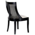 Chivari Black Hampton Wood Chair with White Fabric Cushion CHWB-WHIF-KT