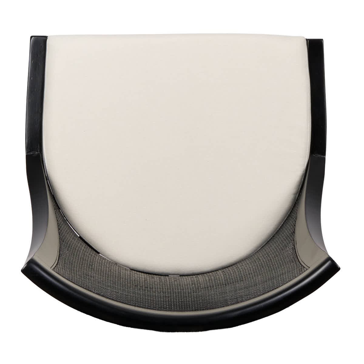 Chivari Black Hampton Wood Chair with White Fabric Cushion CHWB-WHIF-KT