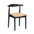 Chivari Black Wood Horn Chair with Natural Rope Seat CHWBL-SHRNT-KT