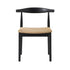 Chivari Black Wood Horn Chair with Natural Rope Seat CHWBL-SHRNT-KT