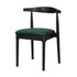 Chivari Black Wood Horn Chair with Hunter Green Vinyl Cushion CHWBL-SHVHG-KT
