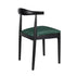 Chivari Black Wood Horn Chair with Hunter Green Vinyl Cushion CHWBL-SHVHG-KT