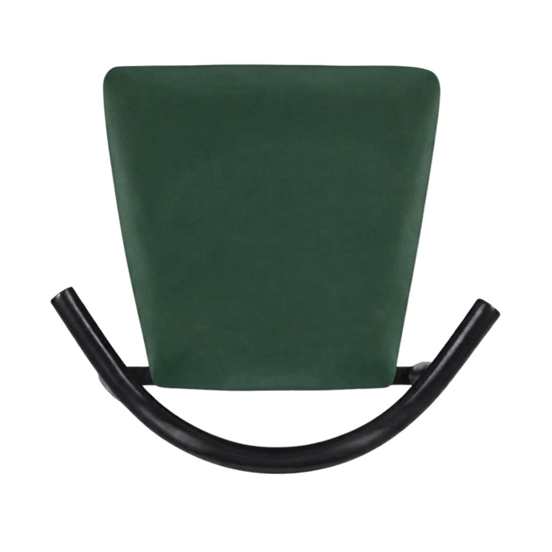 Chivari Black Wood Horn Chair with Hunter Green Vinyl Cushion CHWBL-SHVHG-KT