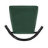Chivari Black Wood Horn Chair with Hunter Green Vinyl Cushion CHWBL-SHVHG-KT