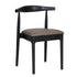 Chivari Black Wood Horn Chair with Taupe Vinyl Cushion CHWBL-SHVTP-KT