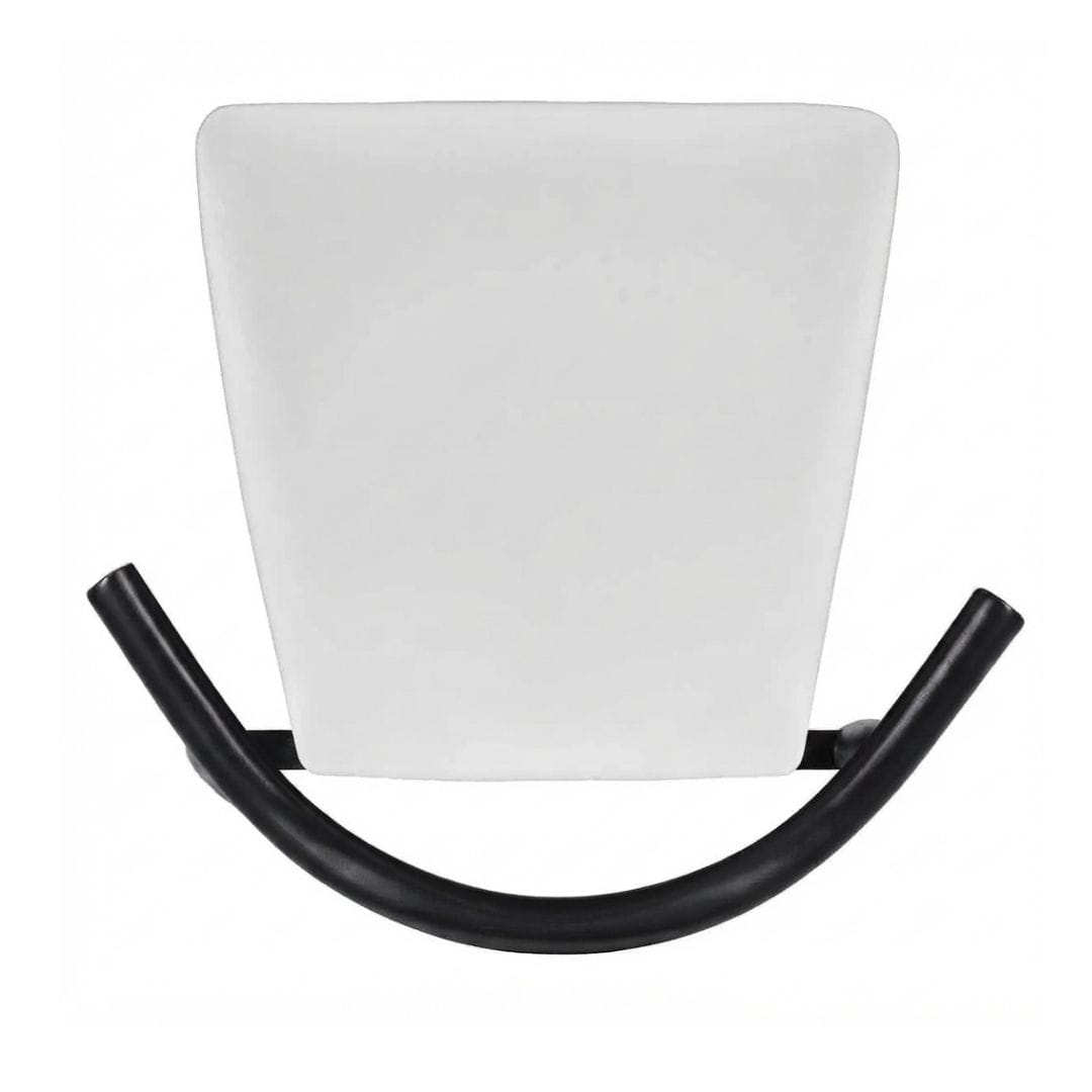 Chivari Black Wood Horn Chair with White Vinyl Cushion CHWBL-SHVWH-KT
