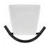 Chivari Black Wood Horn Chair with White Vinyl Cushion CHWBL-SHVWH-KT