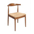 Chivari Chestnut Wood Horn Chair with Natural Rope Seat CHWC-SHRNT-KT