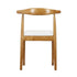 Chivari Chestnut Horn Wood Chair with White Vinyl Cushion CHWC-SHVWH-KT