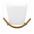 Chivari Chestnut Horn Wood Chair with White Vinyl Cushion CHWC-SHVWH-KT
