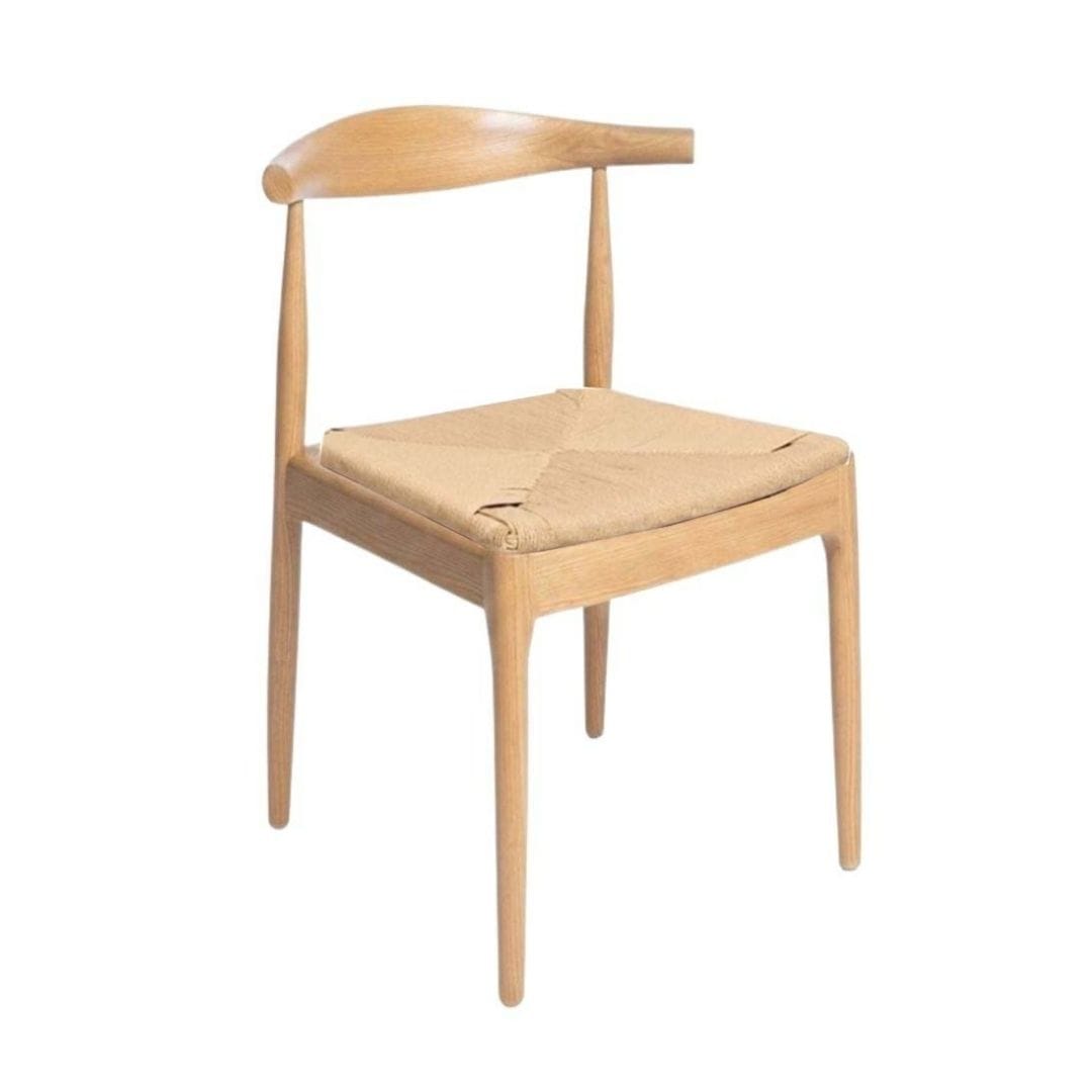 Chivari Natural Wood Horn Chair with Natural Rope Seat CHWN-SHRNT-KT