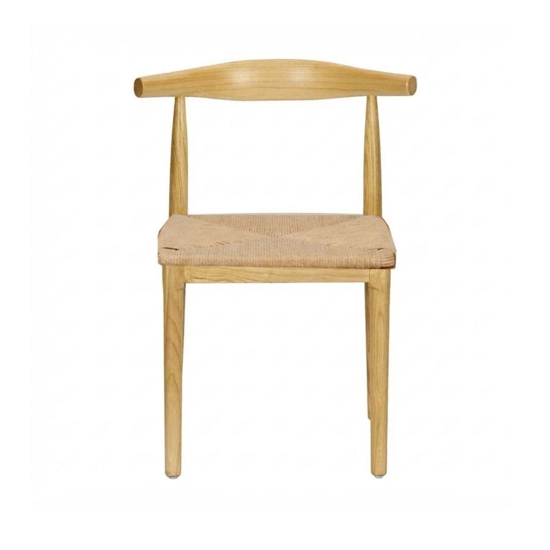Chivari Natural Wood Horn Chair with Natural Rope Seat CHWN-SHRNT-KT