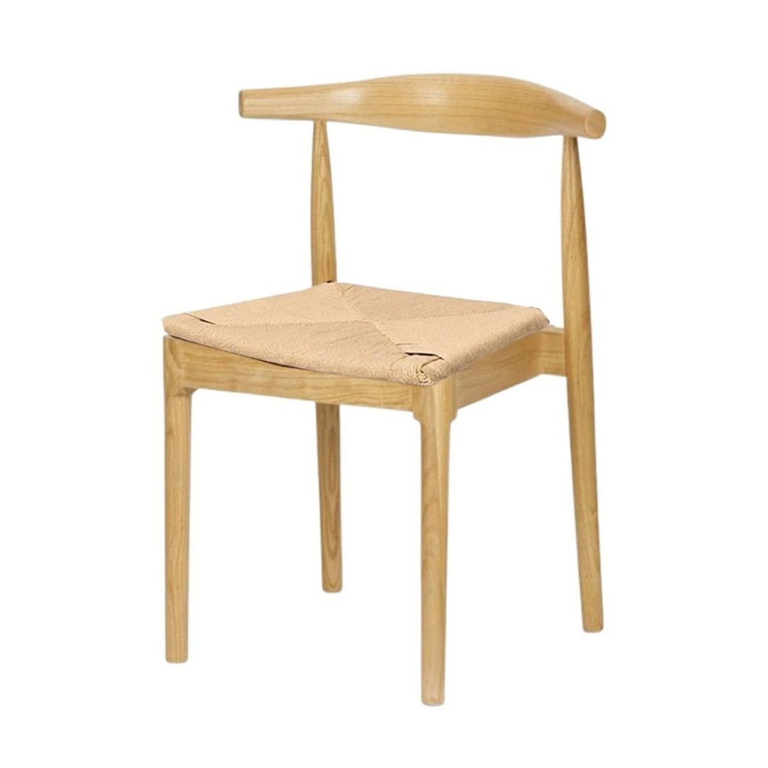 Chivari Natural Wood Horn Chair with Natural Rope Seat CHWN-SHRNT-KT