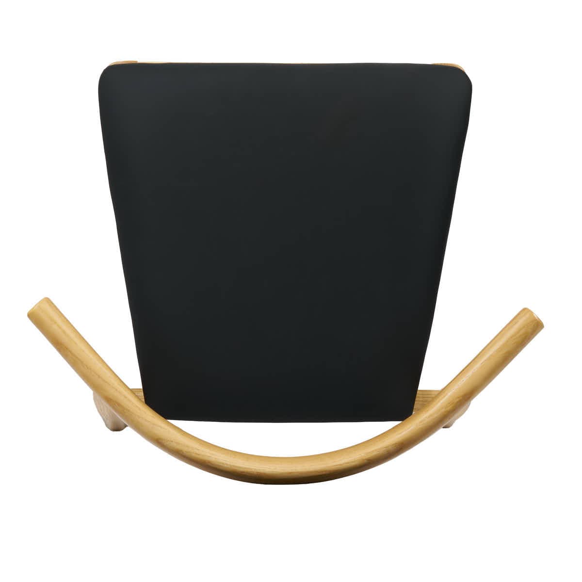 Chivari Natural Horn Wood Chair with Black Vinyl Cushion CHWN-SHVBL-KT