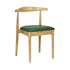 Chivari Natural Wood Horn Chair with Hunter Green Vinyl Cushion CHWN-SHVHG-KT