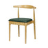 Chivari Natural Wood Horn Chair with Hunter Green Vinyl Cushion CHWN-SHVHG-KT