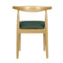 Chivari Natural Wood Horn Chair with Hunter Green Vinyl Cushion CHWN-SHVHG-KT