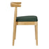 Chivari Natural Wood Horn Chair with Hunter Green Vinyl Cushion CHWN-SHVHG-KT