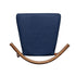 Chivari Natural Wood Horn Chair with Navy Blue Vinyl Cushion CHWN-SHVNB-KT