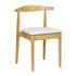 Chivari Natural Horn Wood Chair with White Vinyl Cushion CHWN-SHVWH-KT