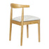Chivari Natural Horn Wood Chair with White Vinyl Cushion CHWN-SHVWH-KT