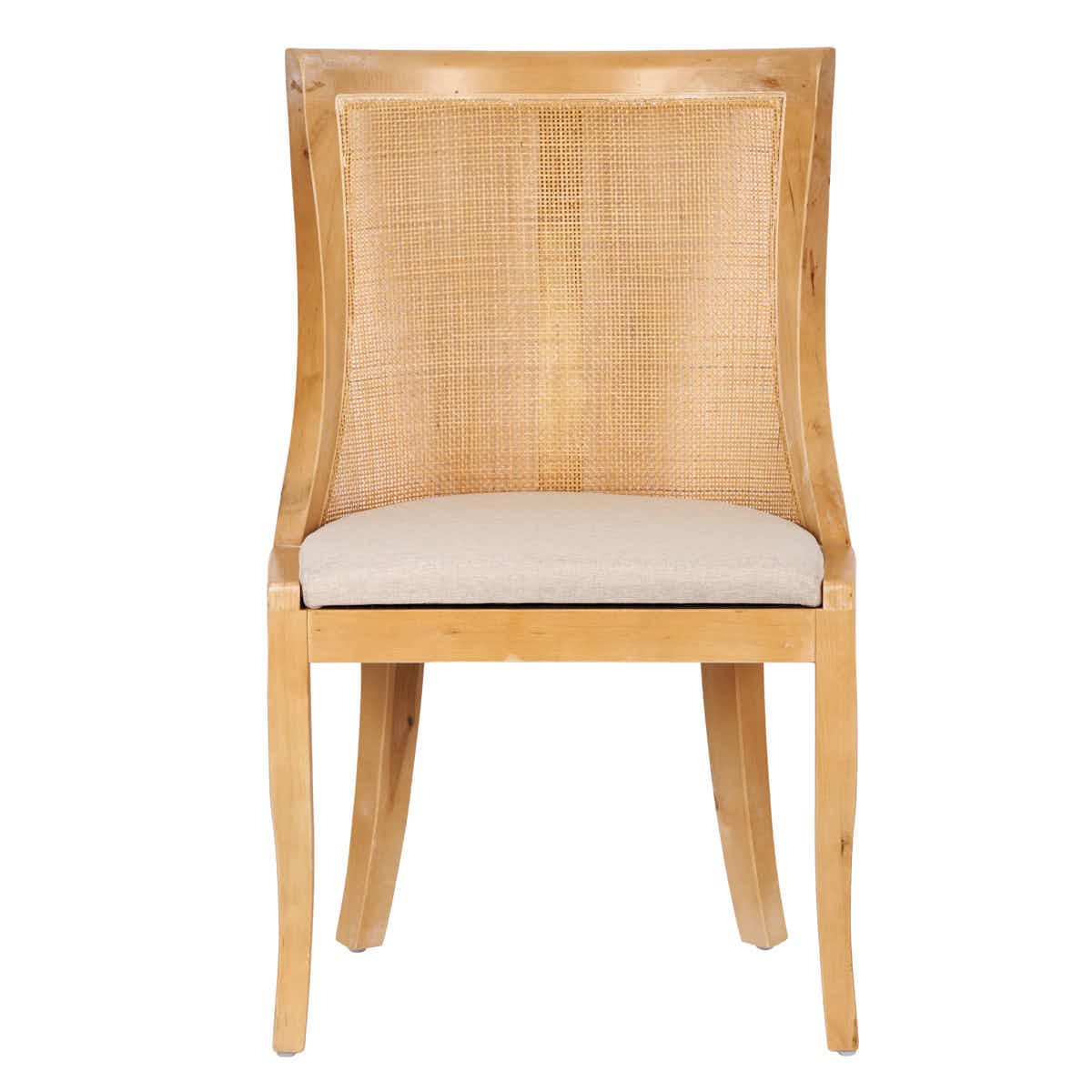 Chivari Natural White Wash Hampton Chair with Beige Fabric Cushion CHWNWW-BEGF-KT