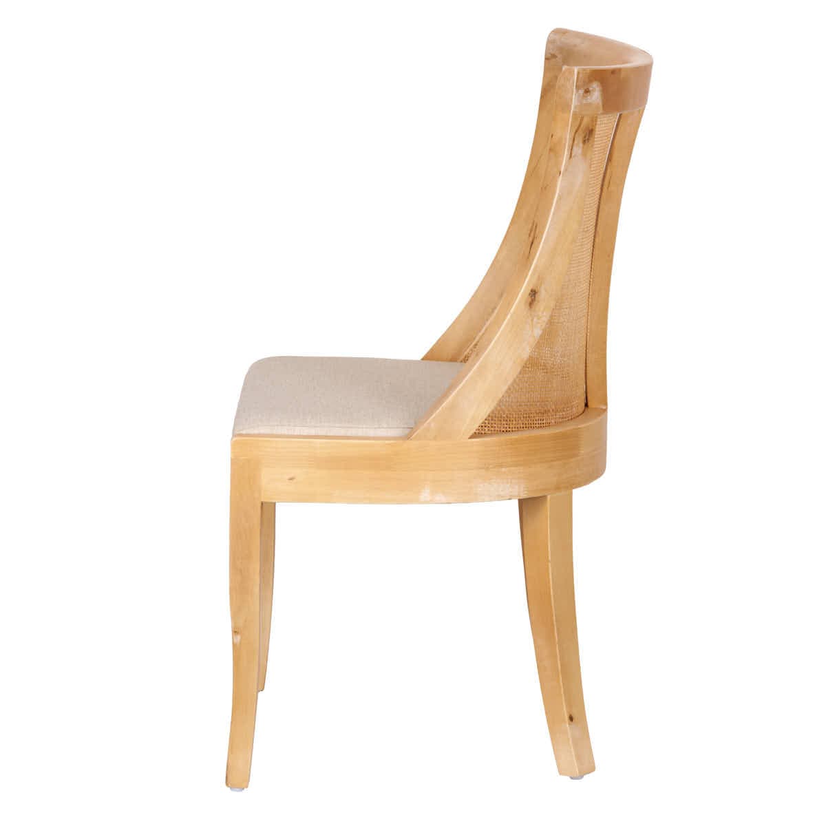 Chivari Natural White Wash Hampton Chair with Beige Fabric Cushion CHWNWW-BEGF-KT