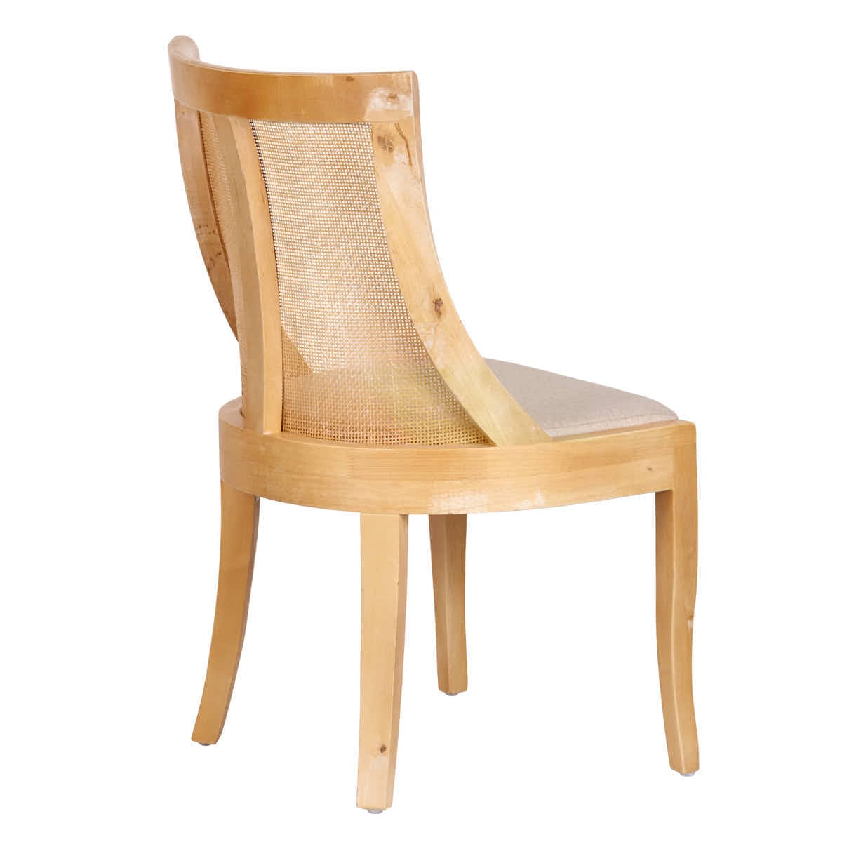 Chivari Natural White Wash Hampton Chair with Beige Fabric Cushion CHWNWW-BEGF-KT