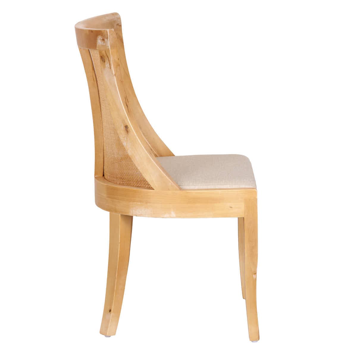 Chivari Natural White Wash Hampton Chair with Beige Fabric Cushion CHWNWW-BEGF-KT