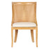 Chivari Natural White Wash Hampton Chair with Ivory Fabric Cushion CHWNWW-IVYF-KT