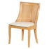 Chivari Natural White Wash Hampton Chair with Ivory Fabric Cushion CHWNWW-IVYF-KT