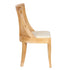 Chivari Natural White Wash Hampton Chair with Ivory Fabric Cushion CHWNWW-IVYF-KT