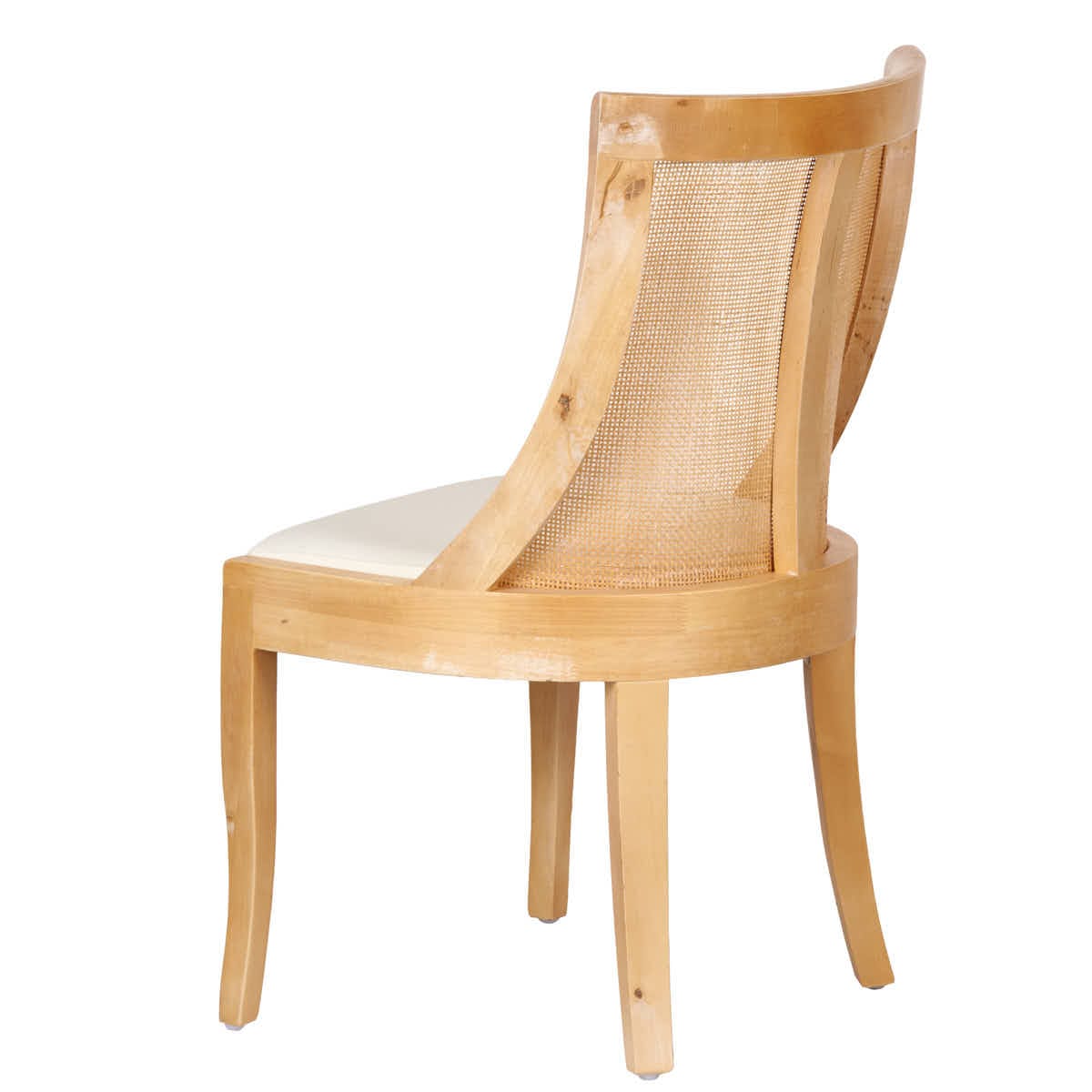 Chivari Natural White Wash Hampton Chair with White Fabric Cushion CHWNWW-WHIF-KT