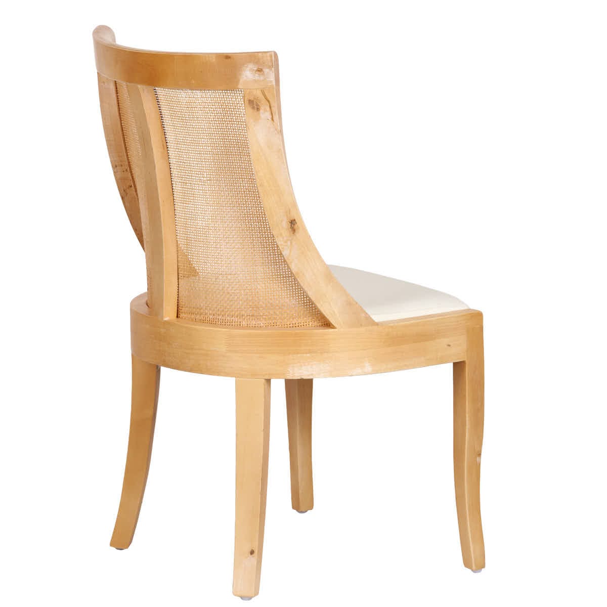 Chivari Natural White Wash Hampton Chair with White Fabric Cushion CHWNWW-WHIF-KT